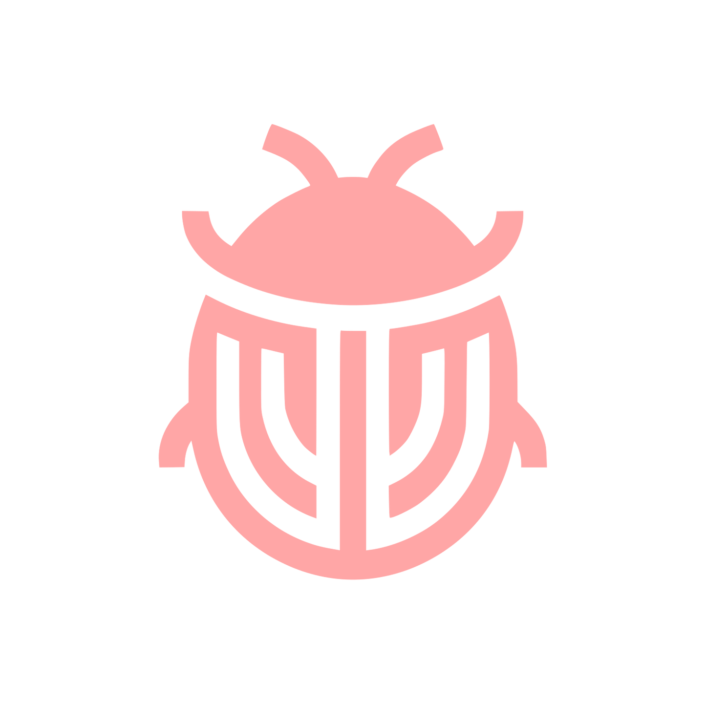 Geometric Beetle Logo #ffa6a6