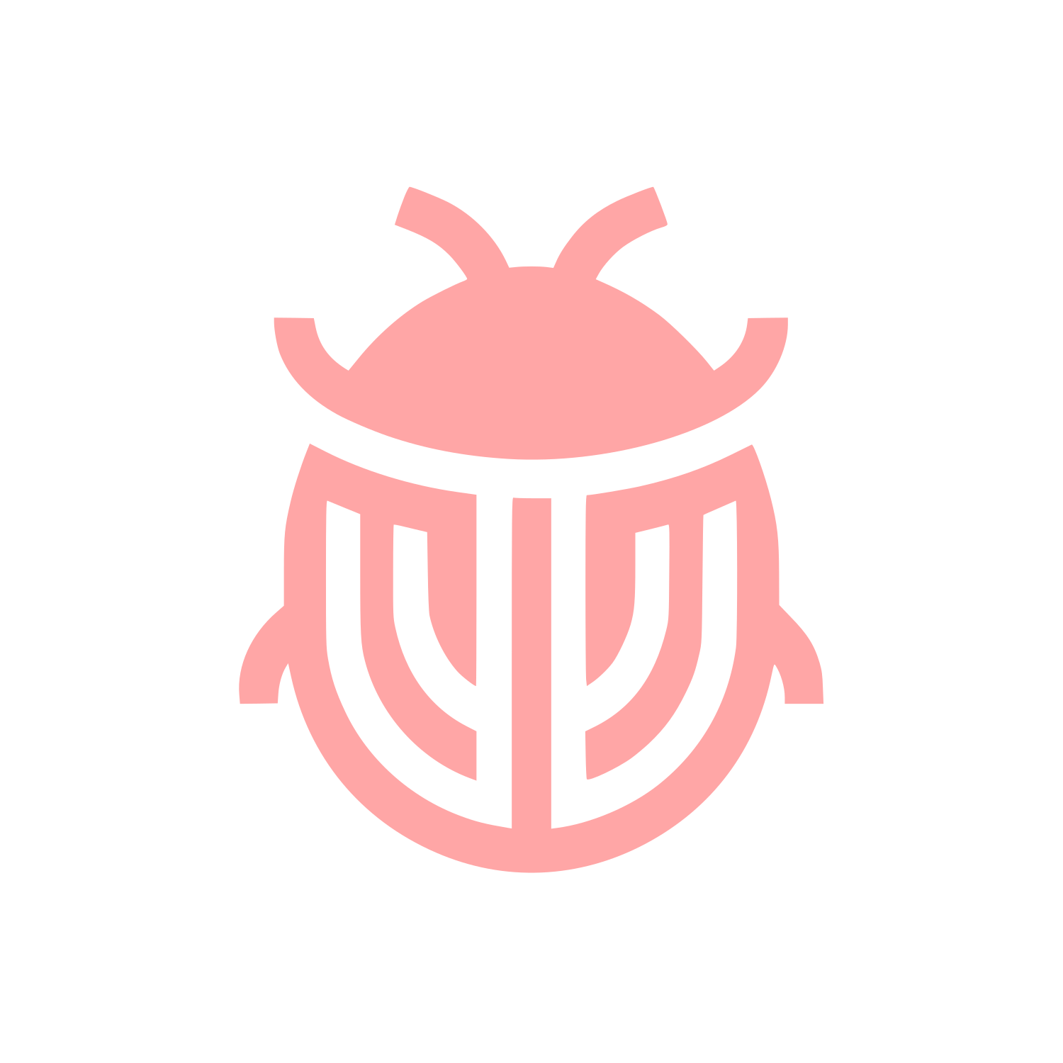Geometric Beetle Logo #ffa6a6