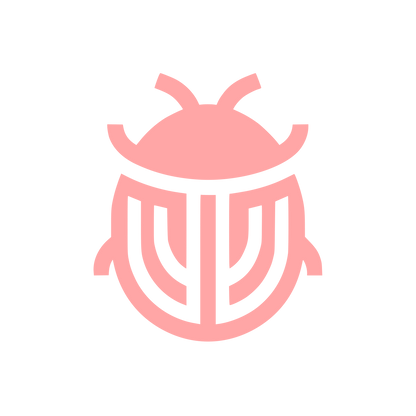 Geometric Beetle Logo #ffa6a6