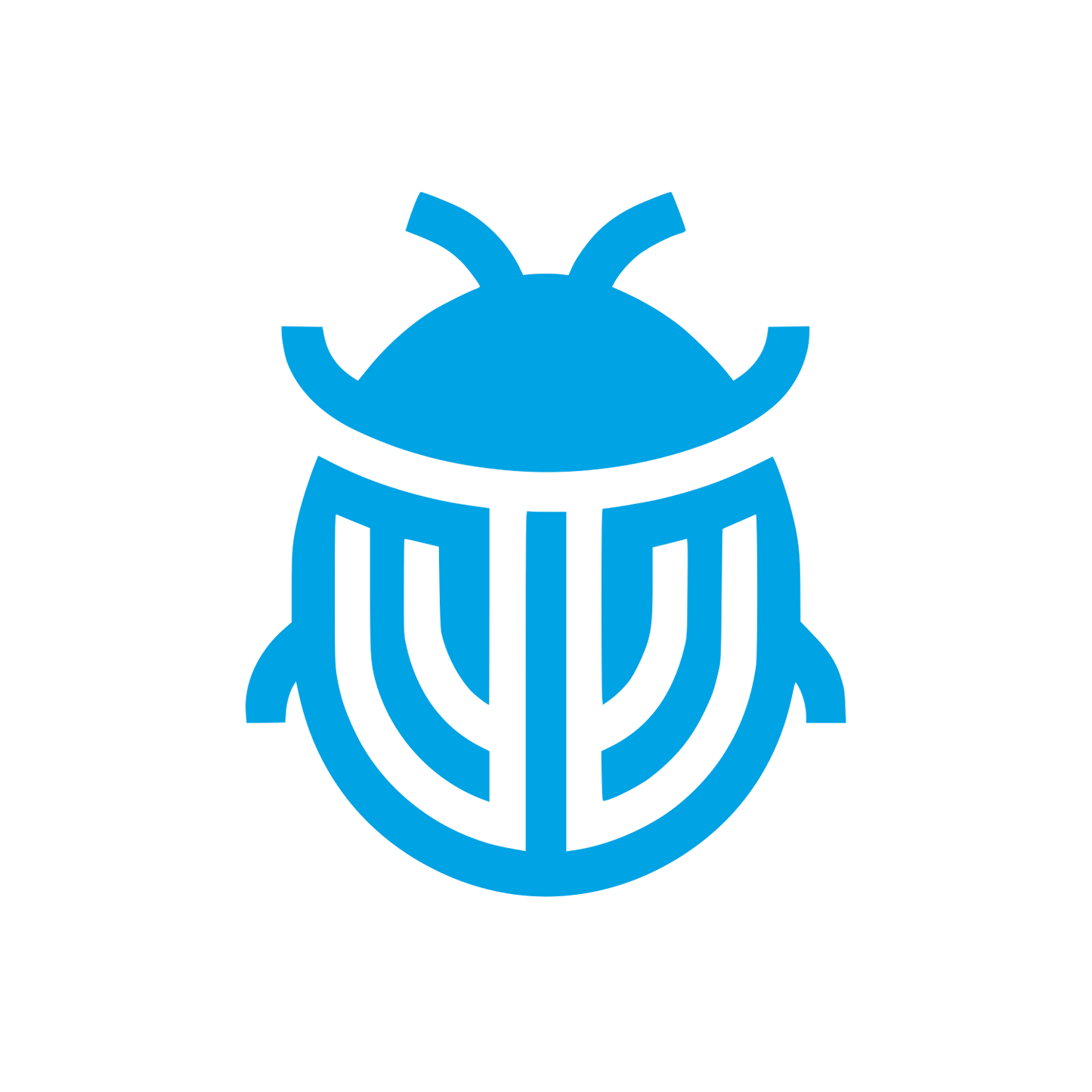 Geometric Beetle Logo #00a3e4