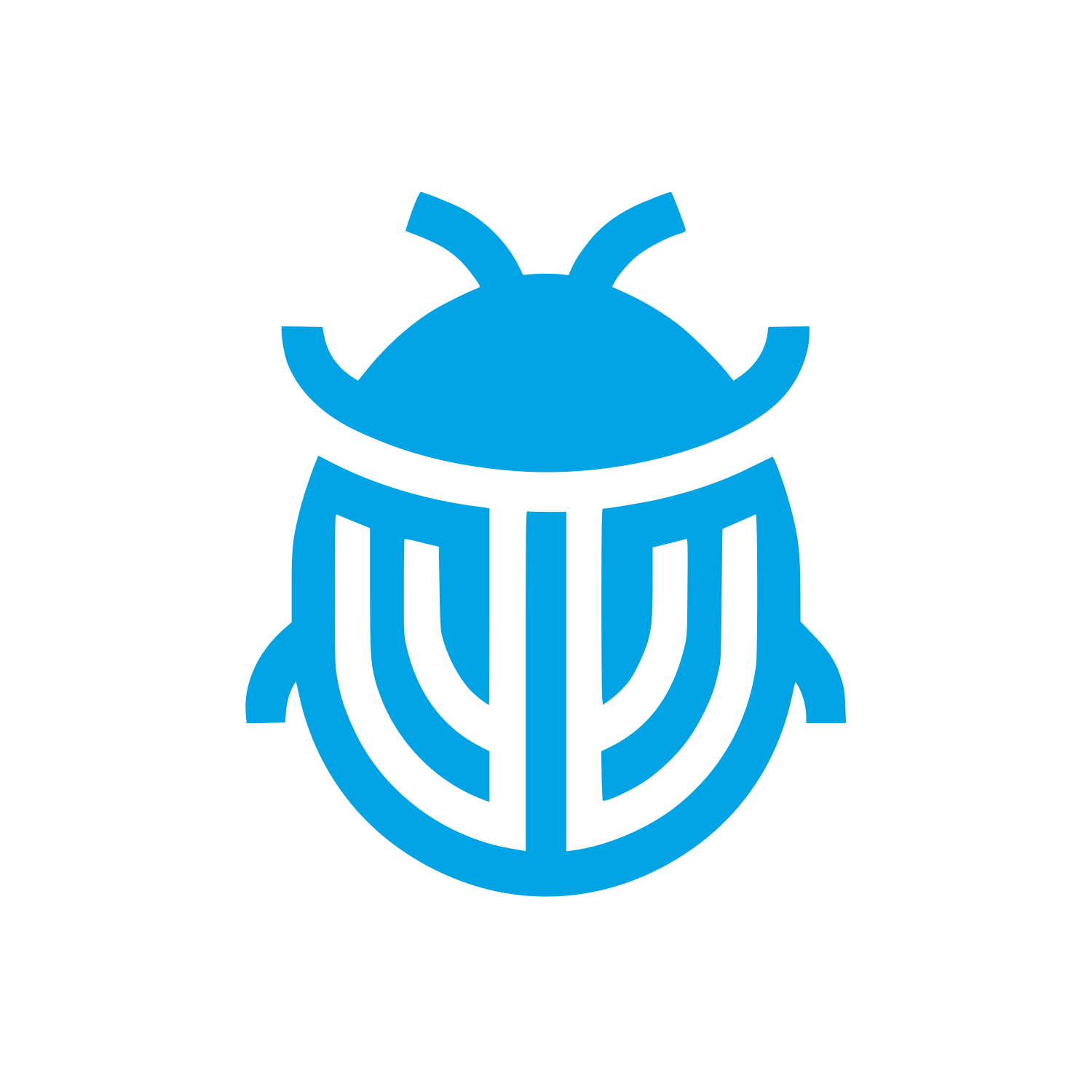 Geometric Beetle Logo #00a3e4