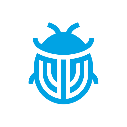 Geometric Beetle Logo #00a3e4