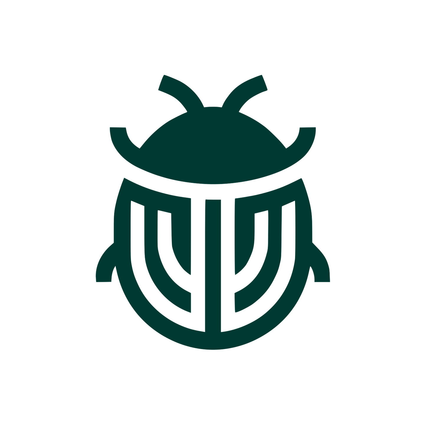 Geometric Beetle Logo #003932