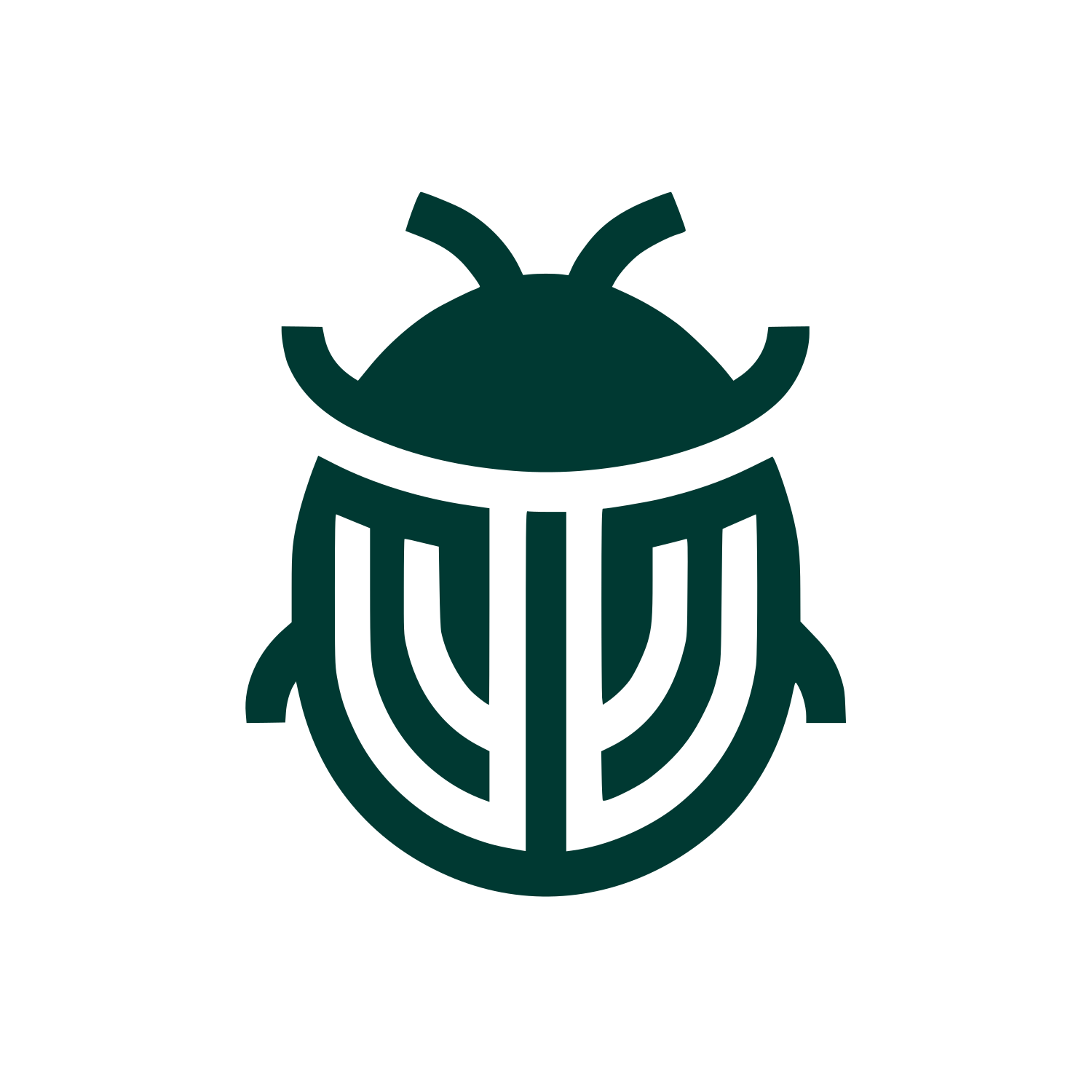 Geometric Beetle Logo #003932