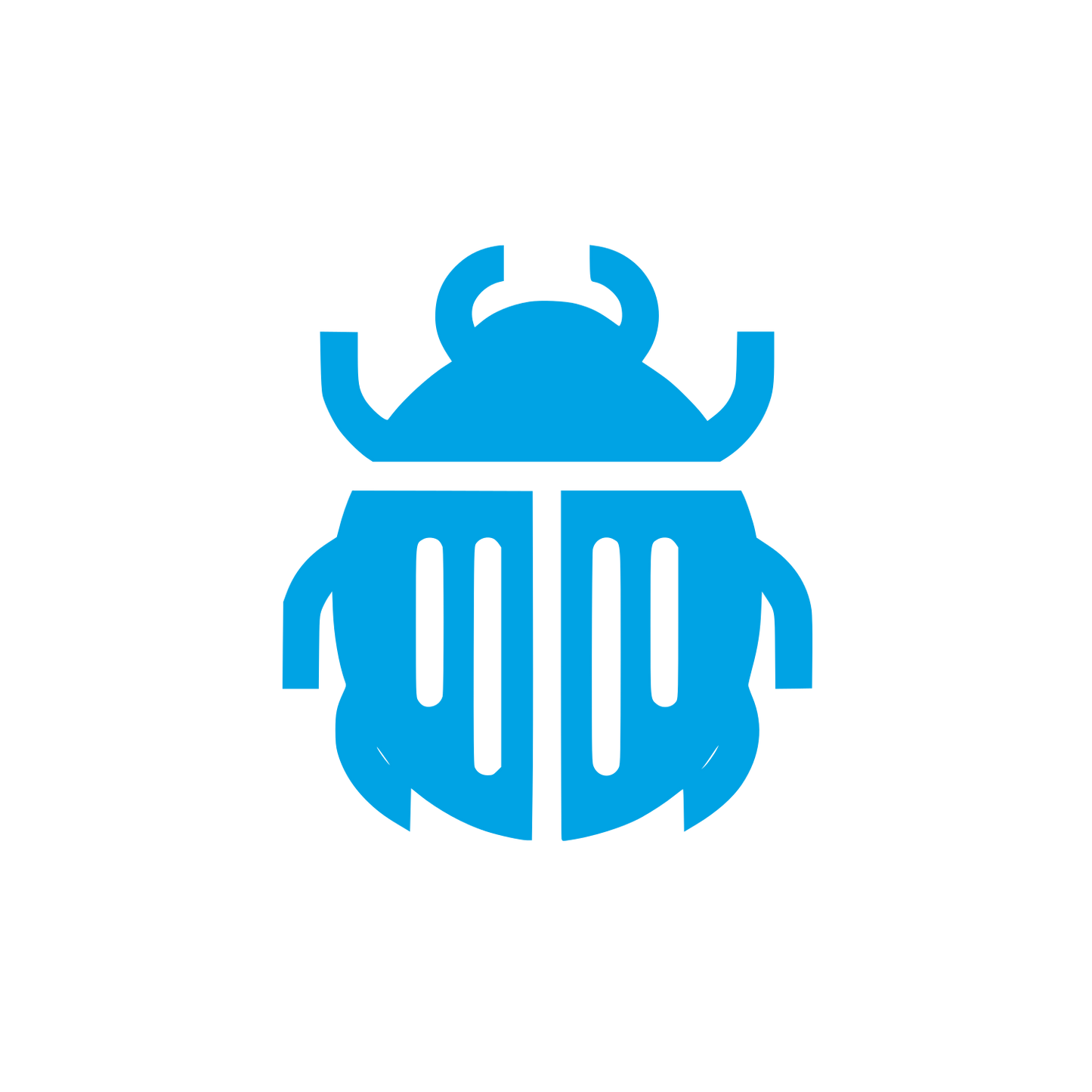 Bug Logo Design #00a3e4