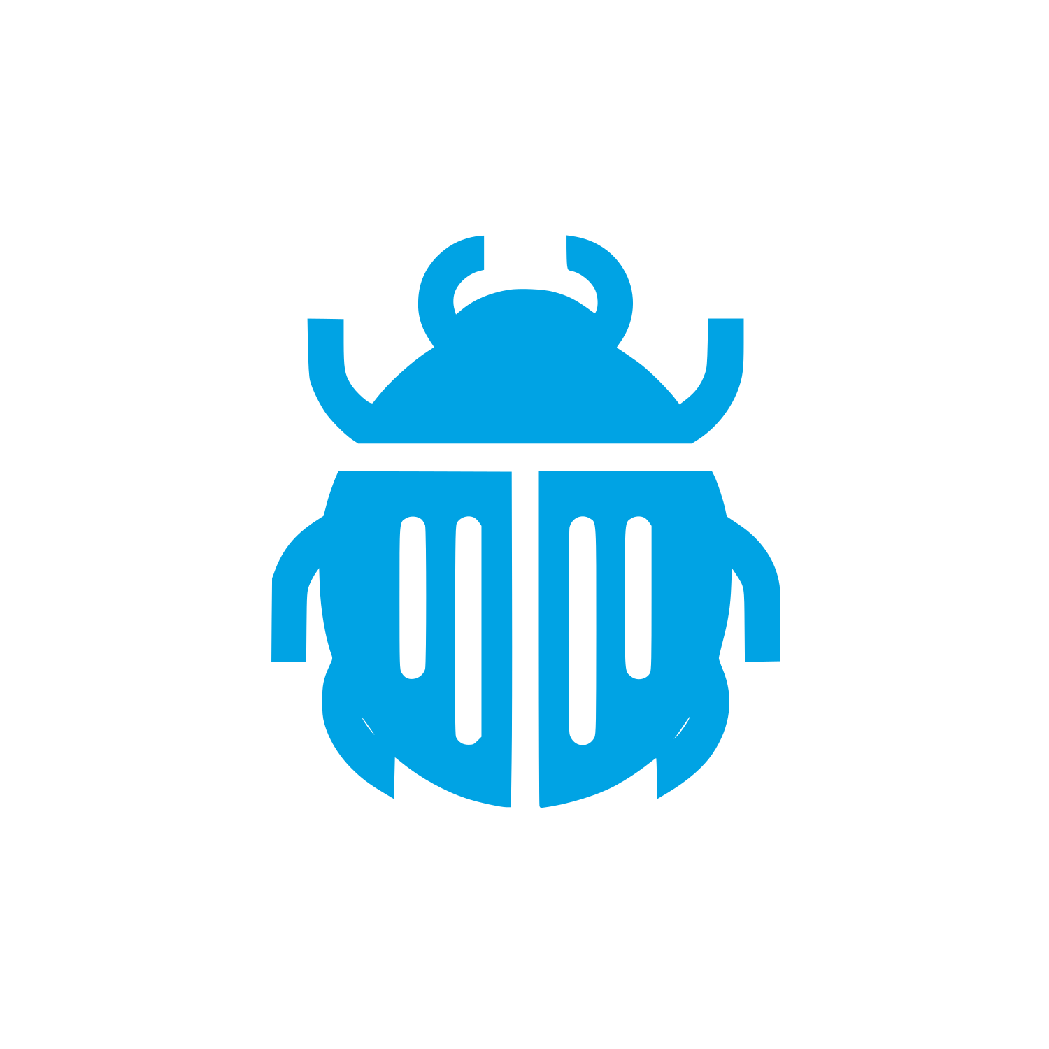 Bug Logo Design #00a3e4