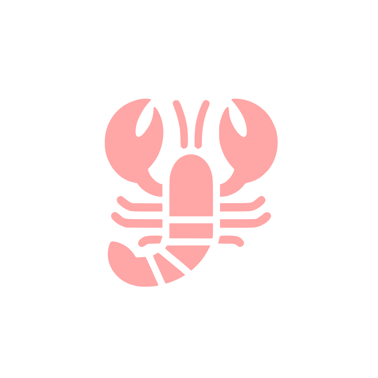 Logo of a Lobster #ffa6a6