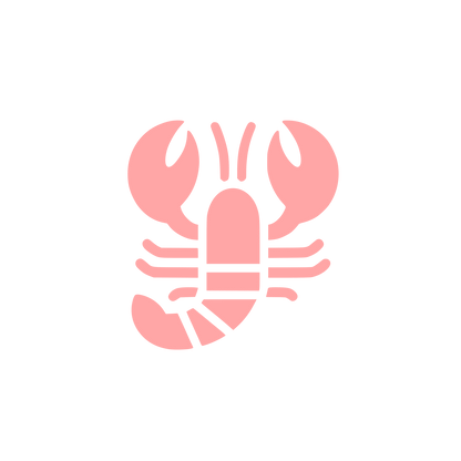 Logo of a Lobster #ffa6a6