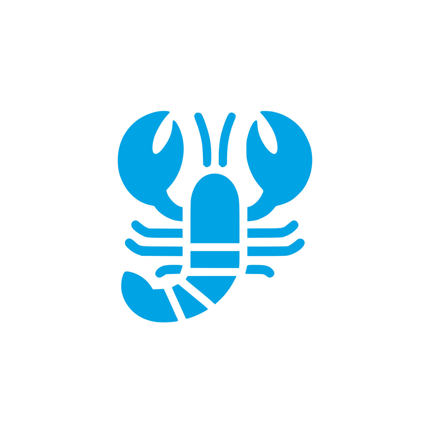 Logo of a Lobster #00a3e4