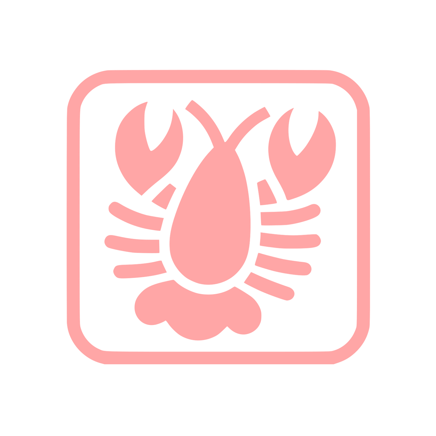 Logo of a Lobster #ffa6a6