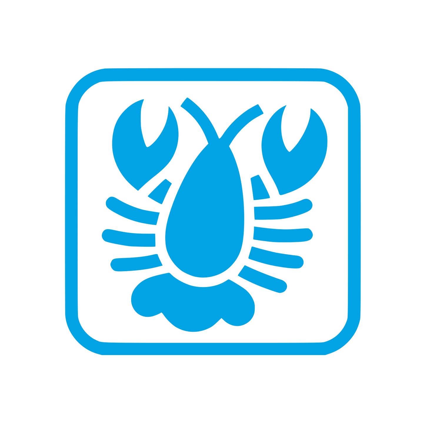 Logo of a Lobster #00a3e4