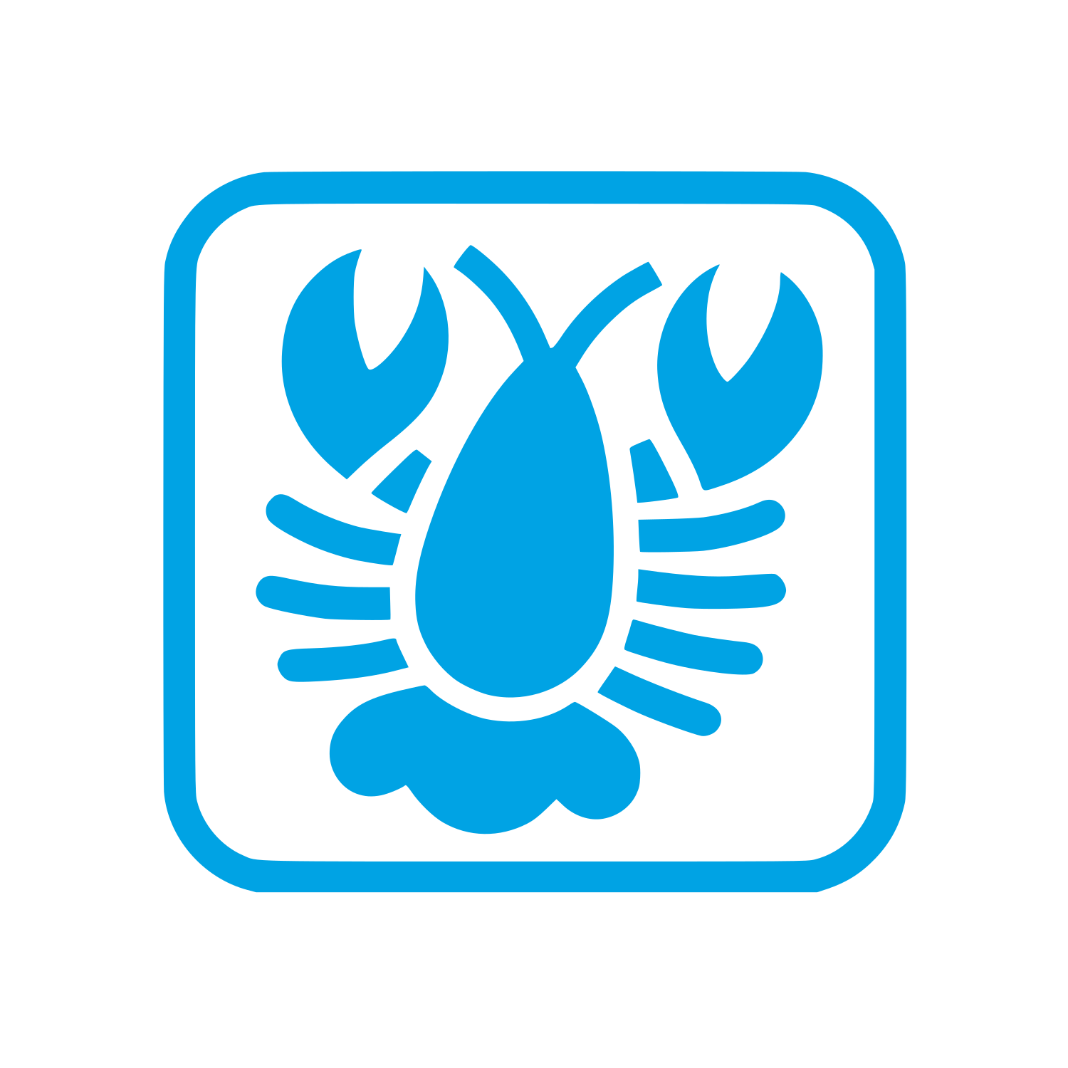 Logo of a Lobster #00a3e4