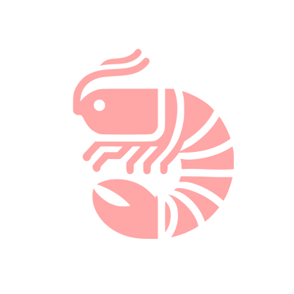 Shrimp Logo Design #ffa6a6