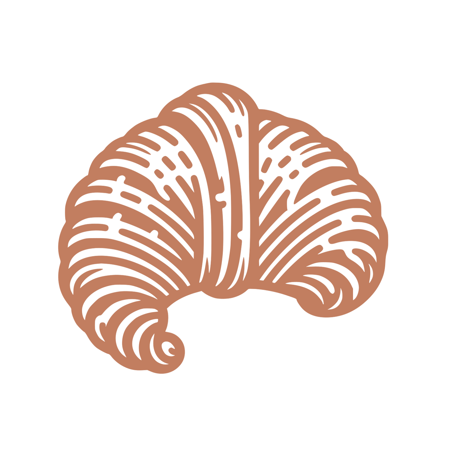 Croissant Pastry Logo #C27E60