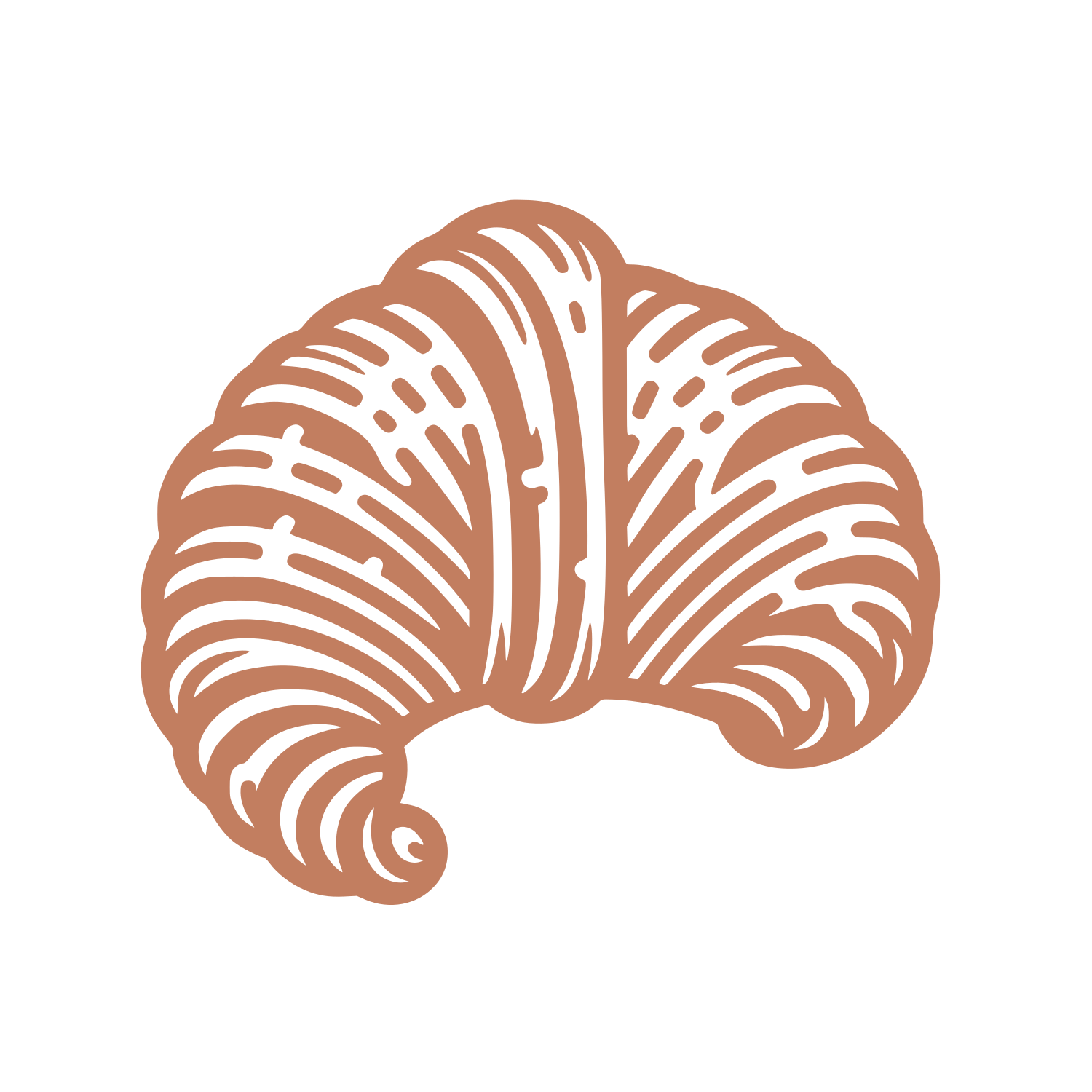Croissant Pastry Logo #C27E60