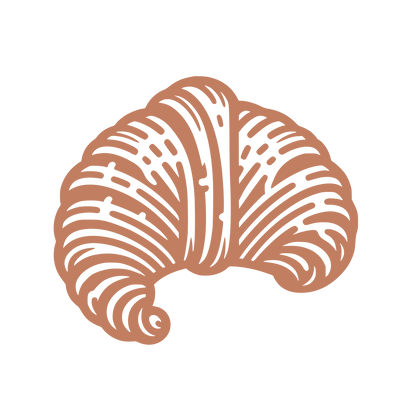Croissant Pastry Logo #C27E60