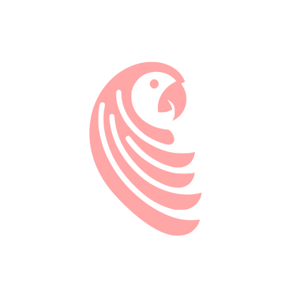 Parrot Logo #ffa6a6