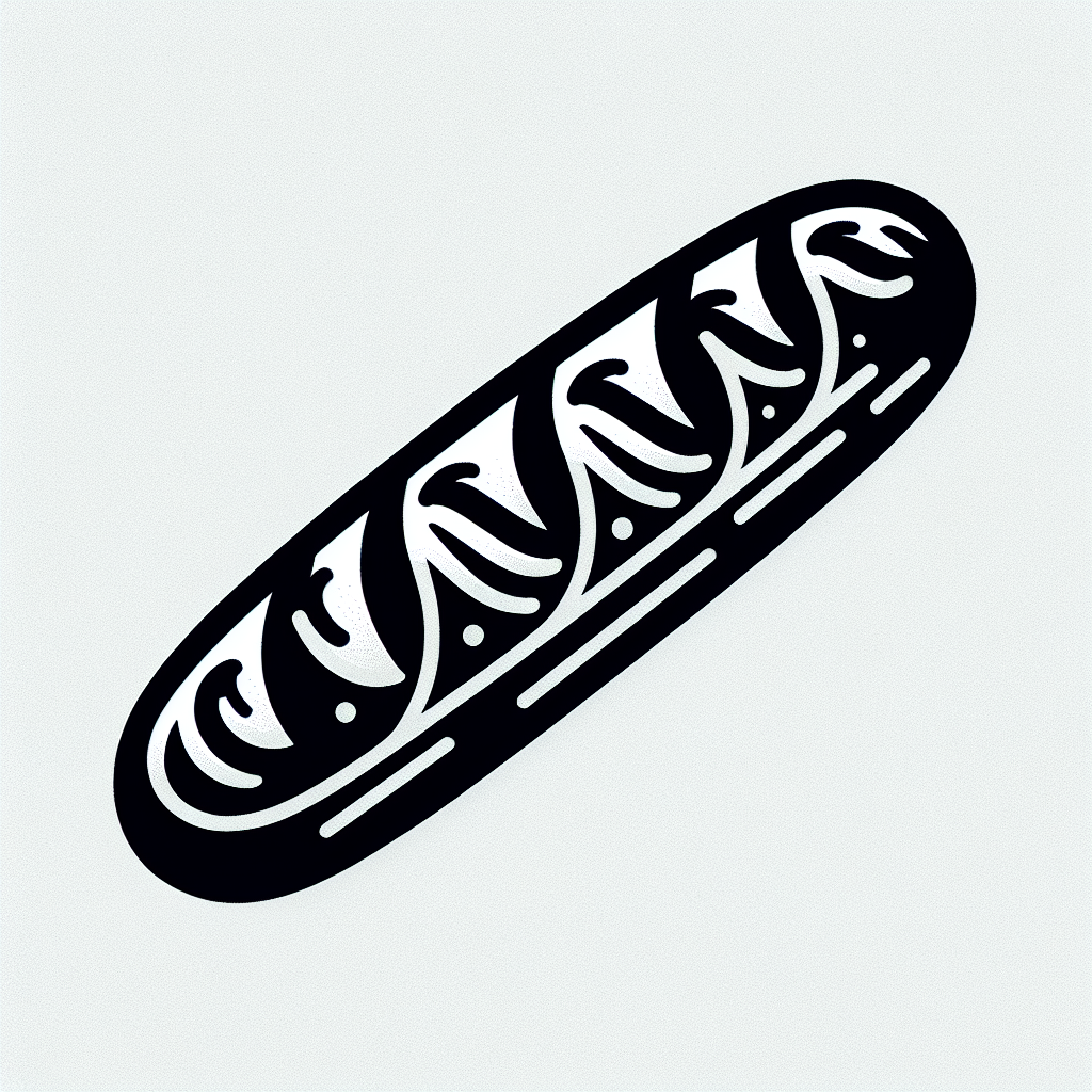 Patterned Baguette Bread Logo