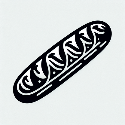 Patterned Baguette Bread Logo