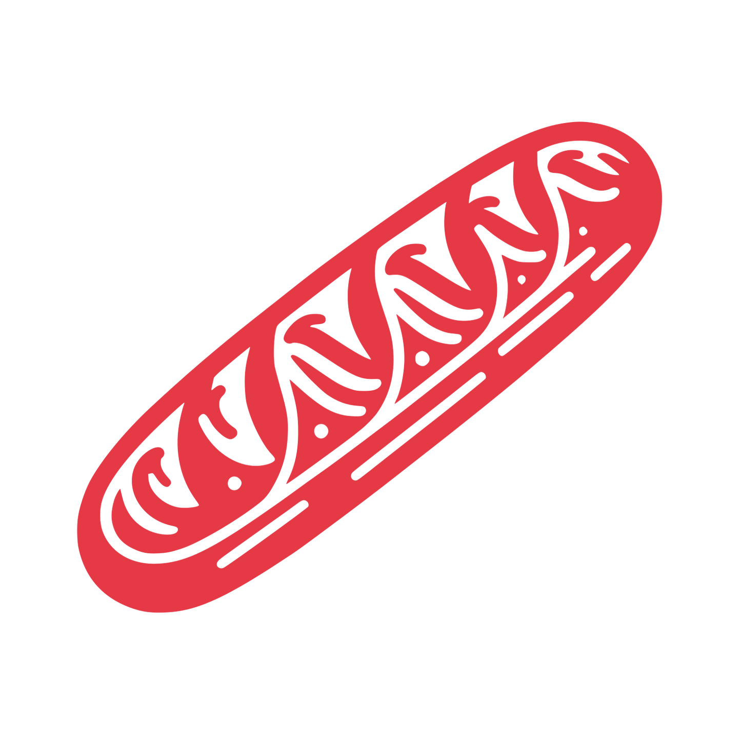 Patterned Baguette Bread Logo #E63946