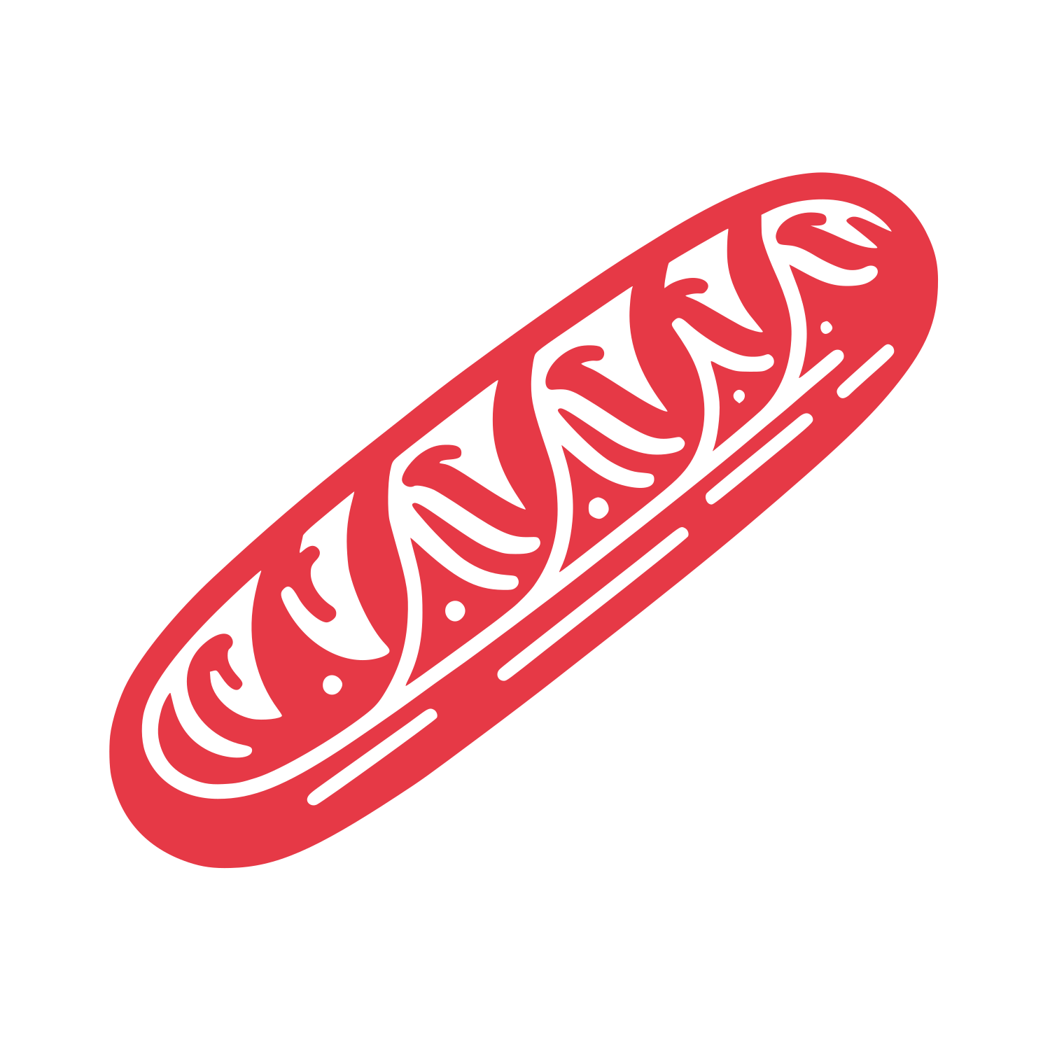 Patterned Baguette Bread Logo #E63946