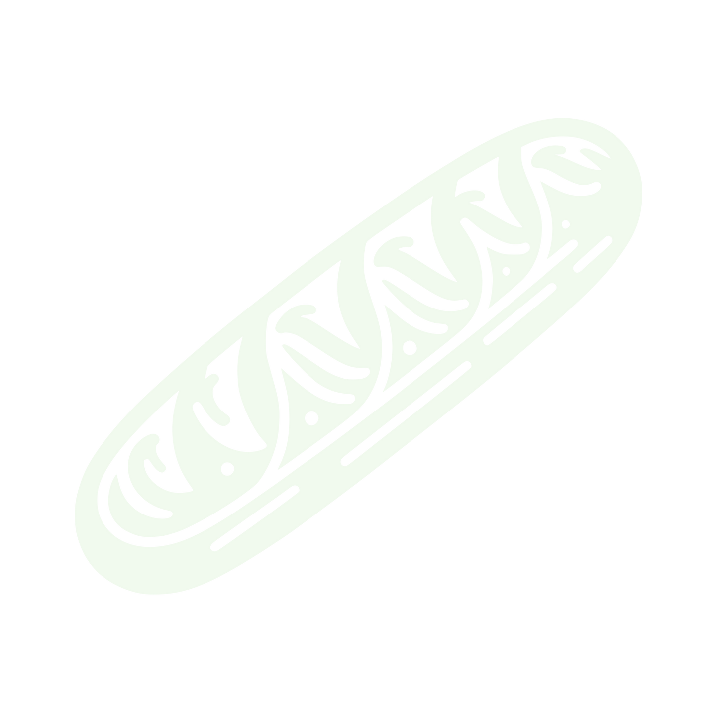 Patterned Baguette Bread Logo #F1FAEE