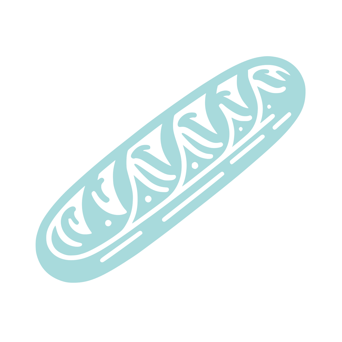 Patterned Baguette Bread Logo #A8DADC