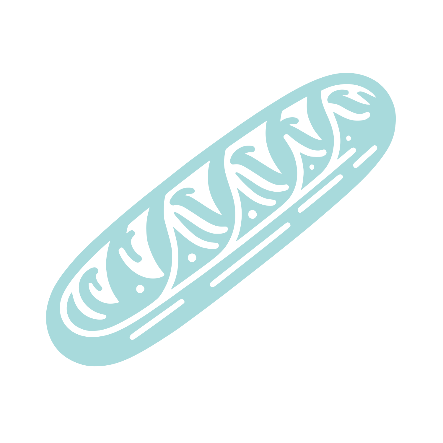 Patterned Baguette Bread Logo #A8DADC
