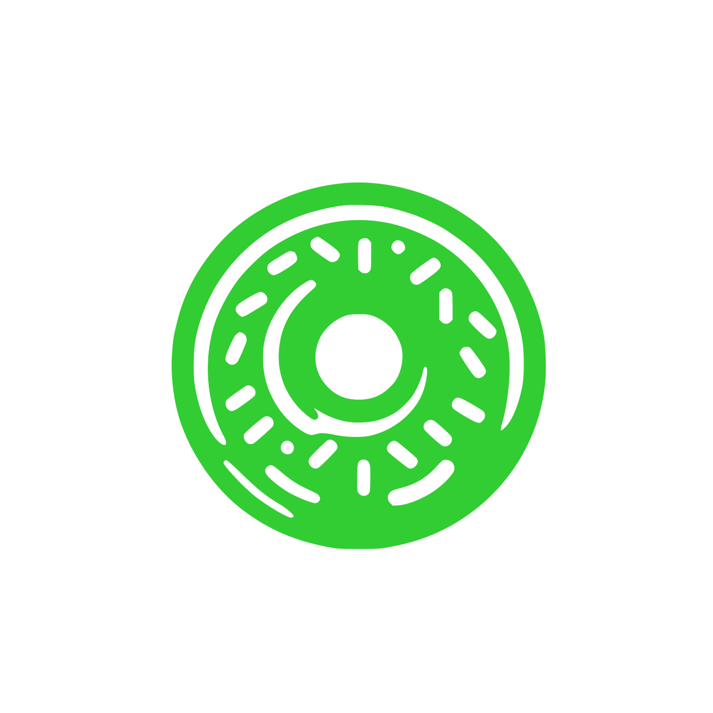 Donut Ring Logo #32CD32