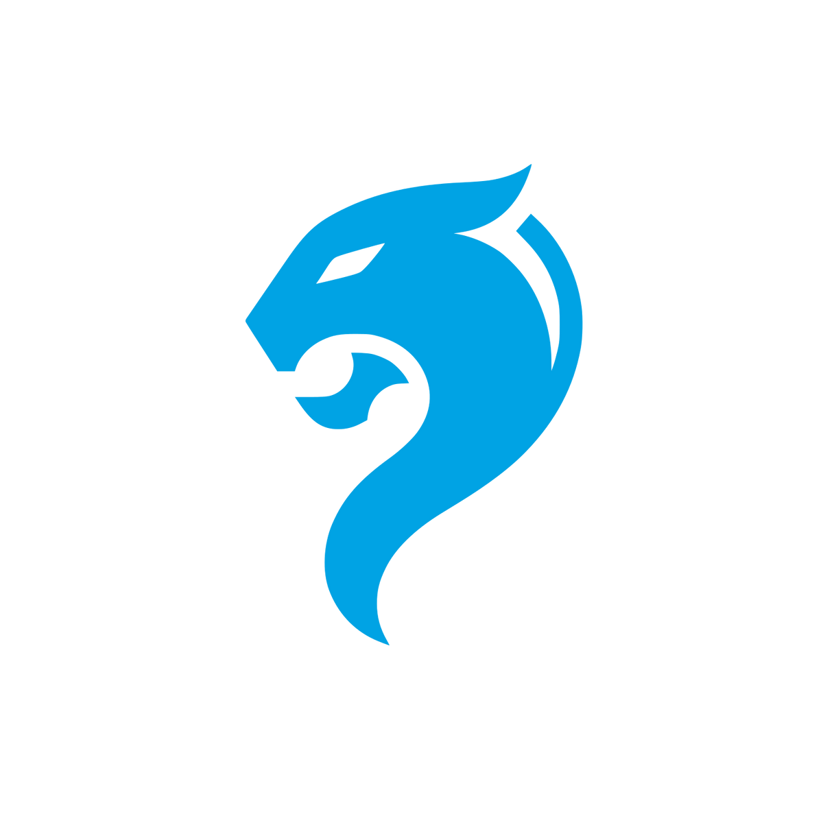 Bold Lion Logo #00a3e4