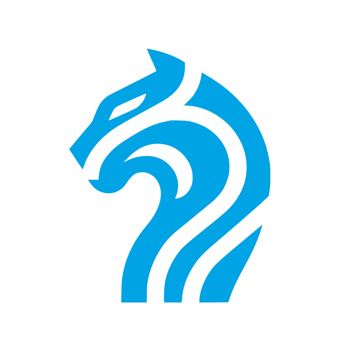 Bold Lion Logo #00a3e4