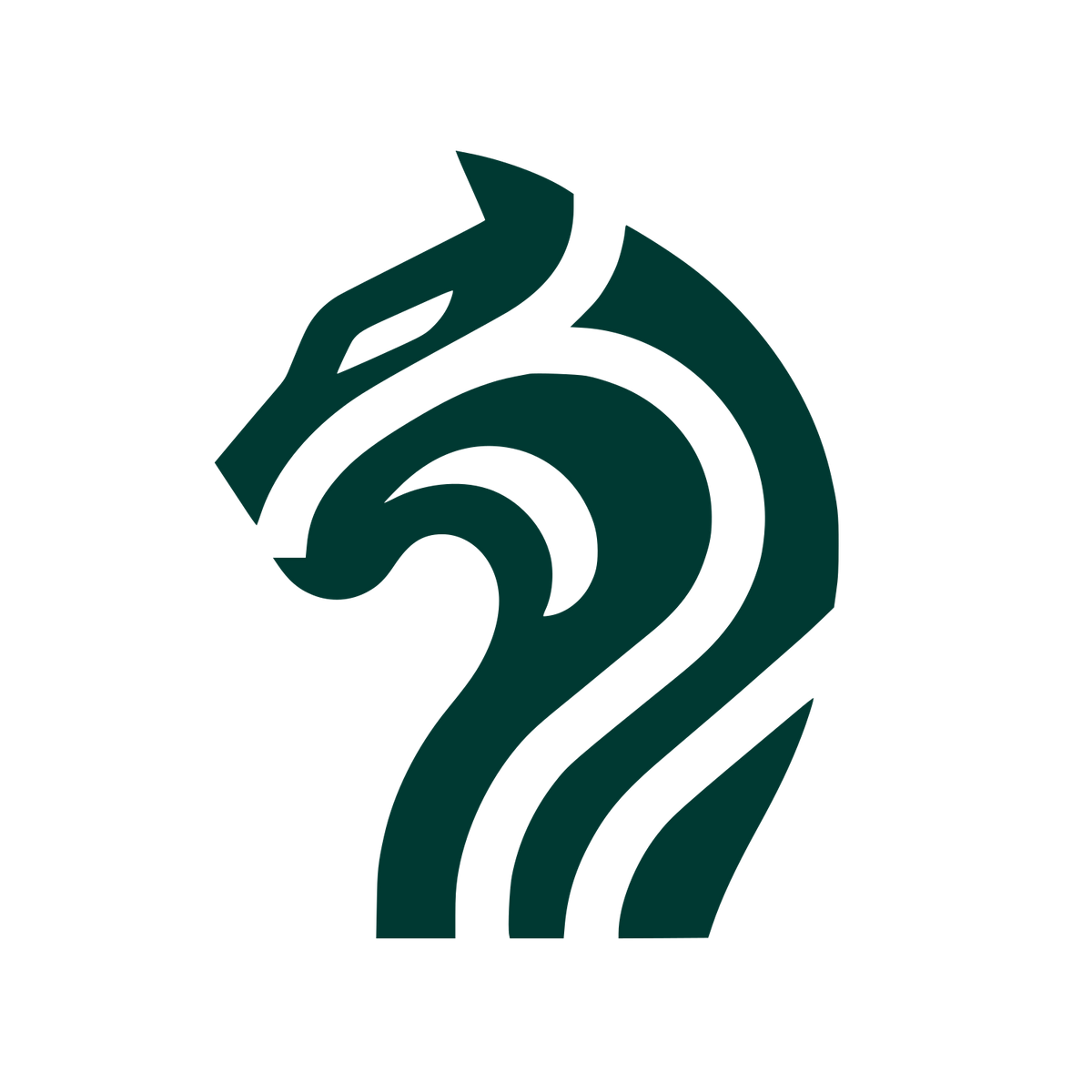 Bold Lion Logo #003932