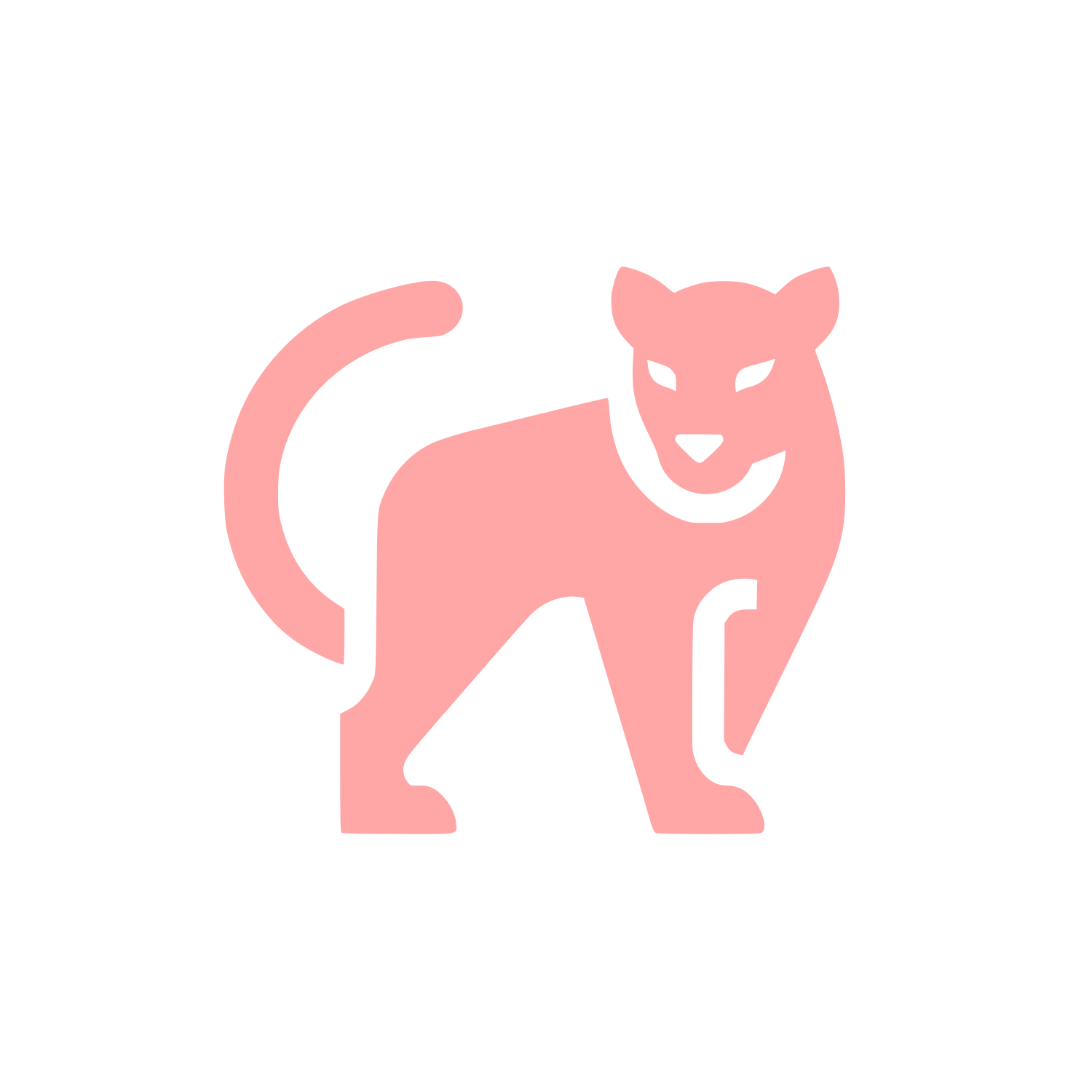 Black Panther Logo #ffa6a6