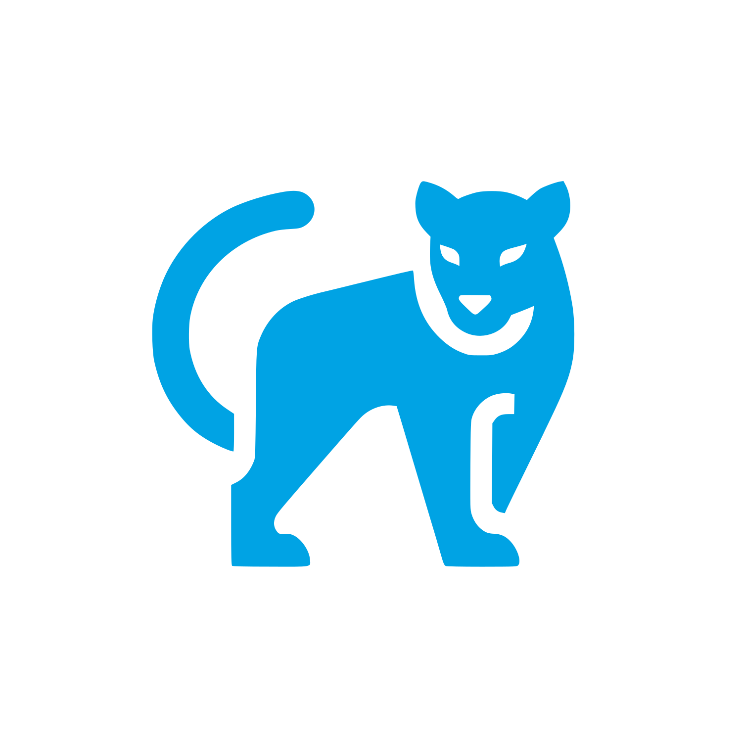 Black Panther Logo #00a3e4