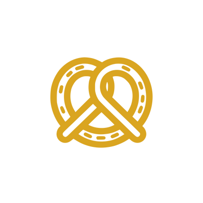 Twisted Pretzel Logo #DAA520