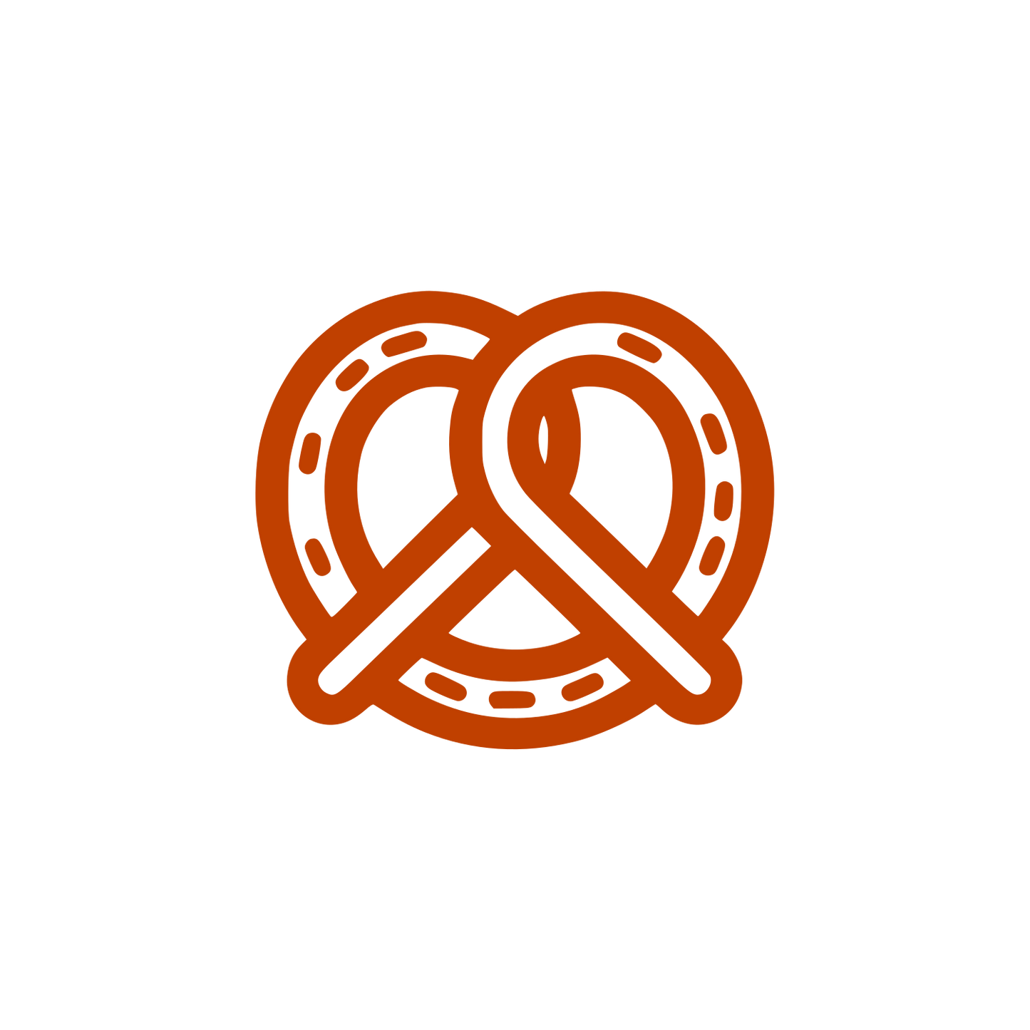 Twisted Pretzel Logo #C04000