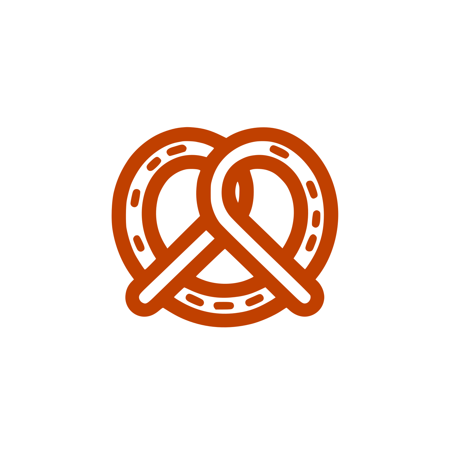 Twisted Pretzel Logo #C04000