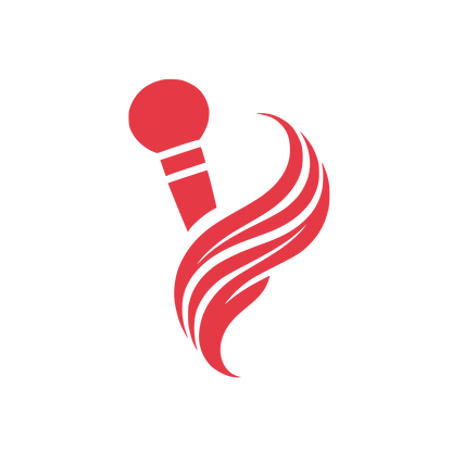 Microphone Swoosh Logo #E63946