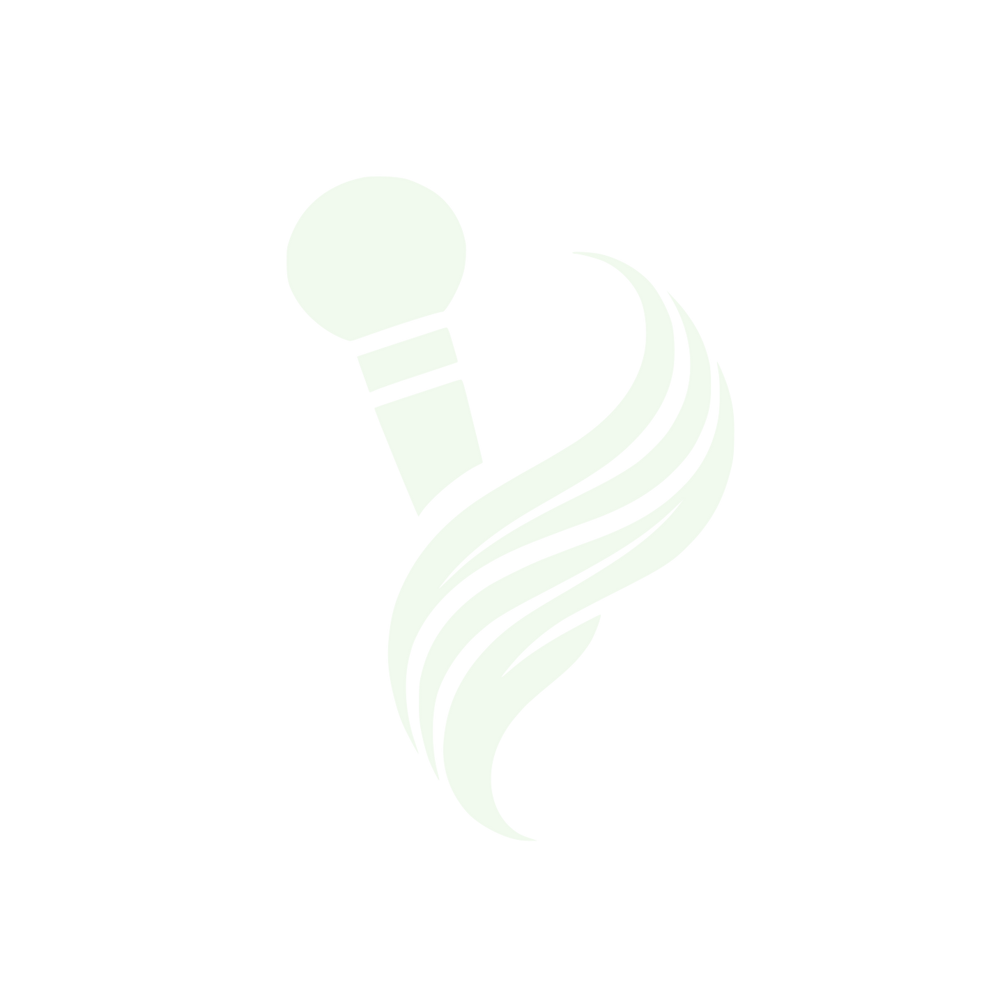 Microphone Swoosh Logo #F1FAEE