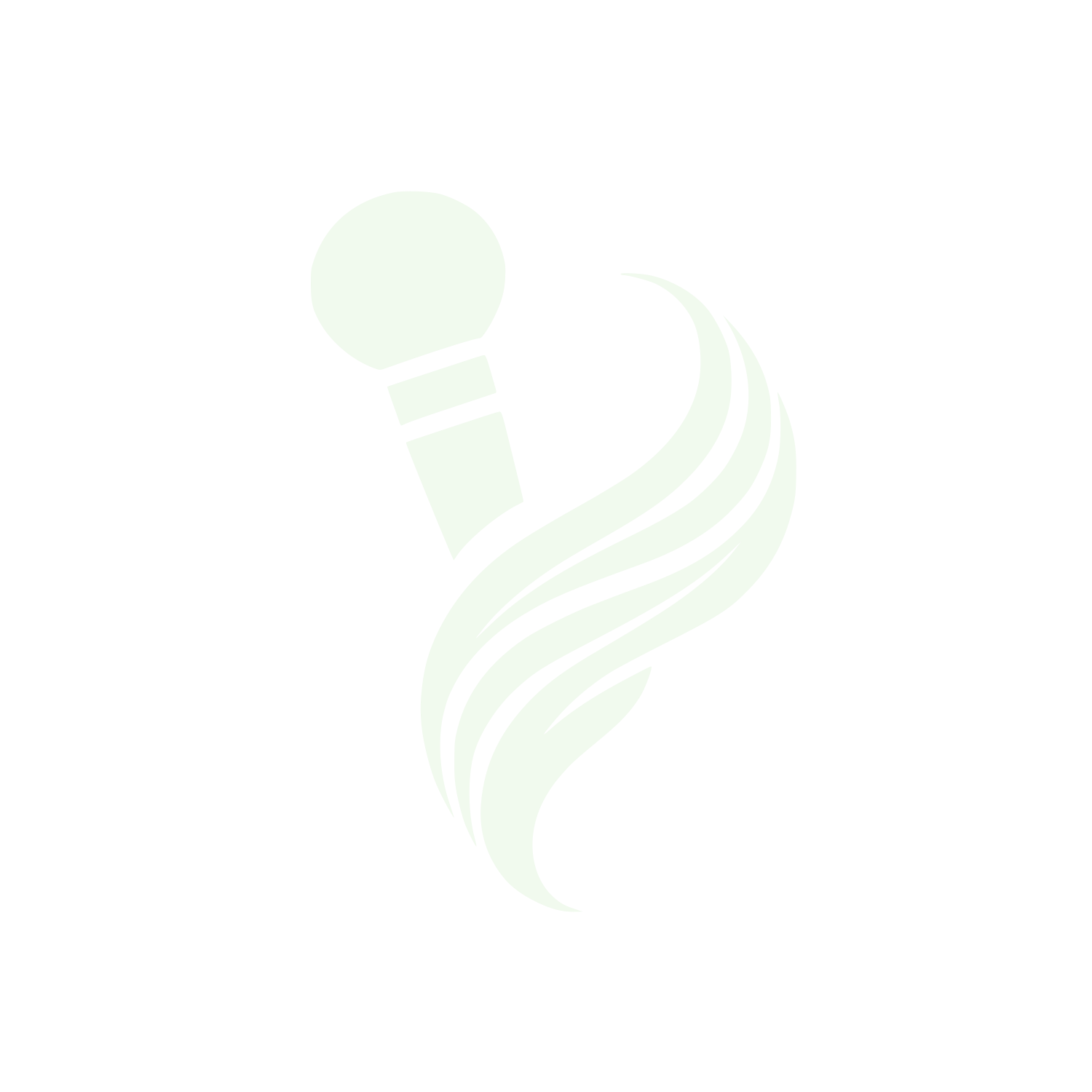 Microphone Swoosh Logo #F1FAEE