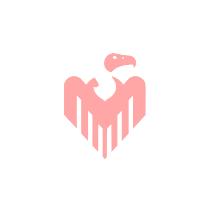 Eagle and Heart Logo #ffa6a6