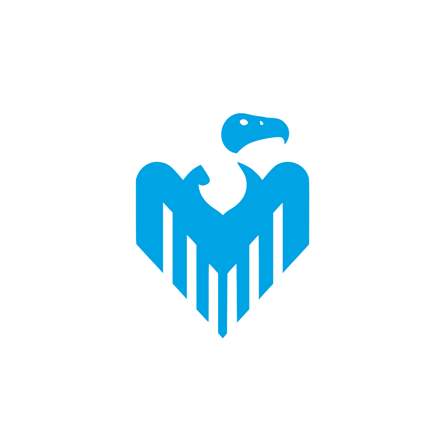 Eagle and Heart Logo #00a3e4