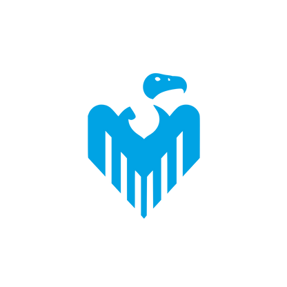 Eagle and Heart Logo #00a3e4