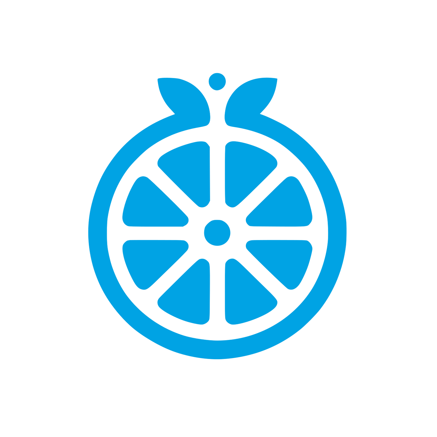 Fruit Logo Design #00a3e4