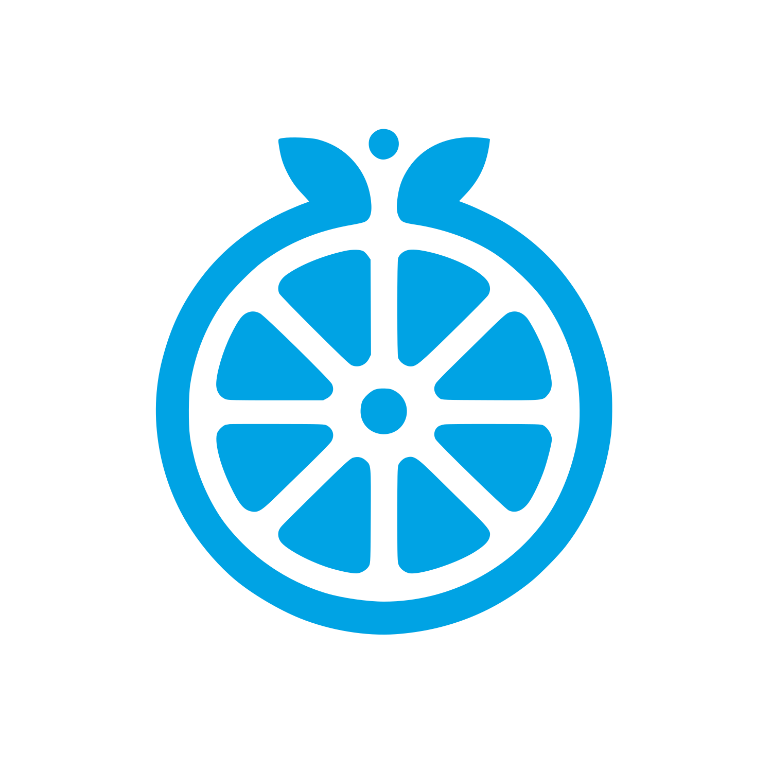 Fruit Logo Design #00a3e4