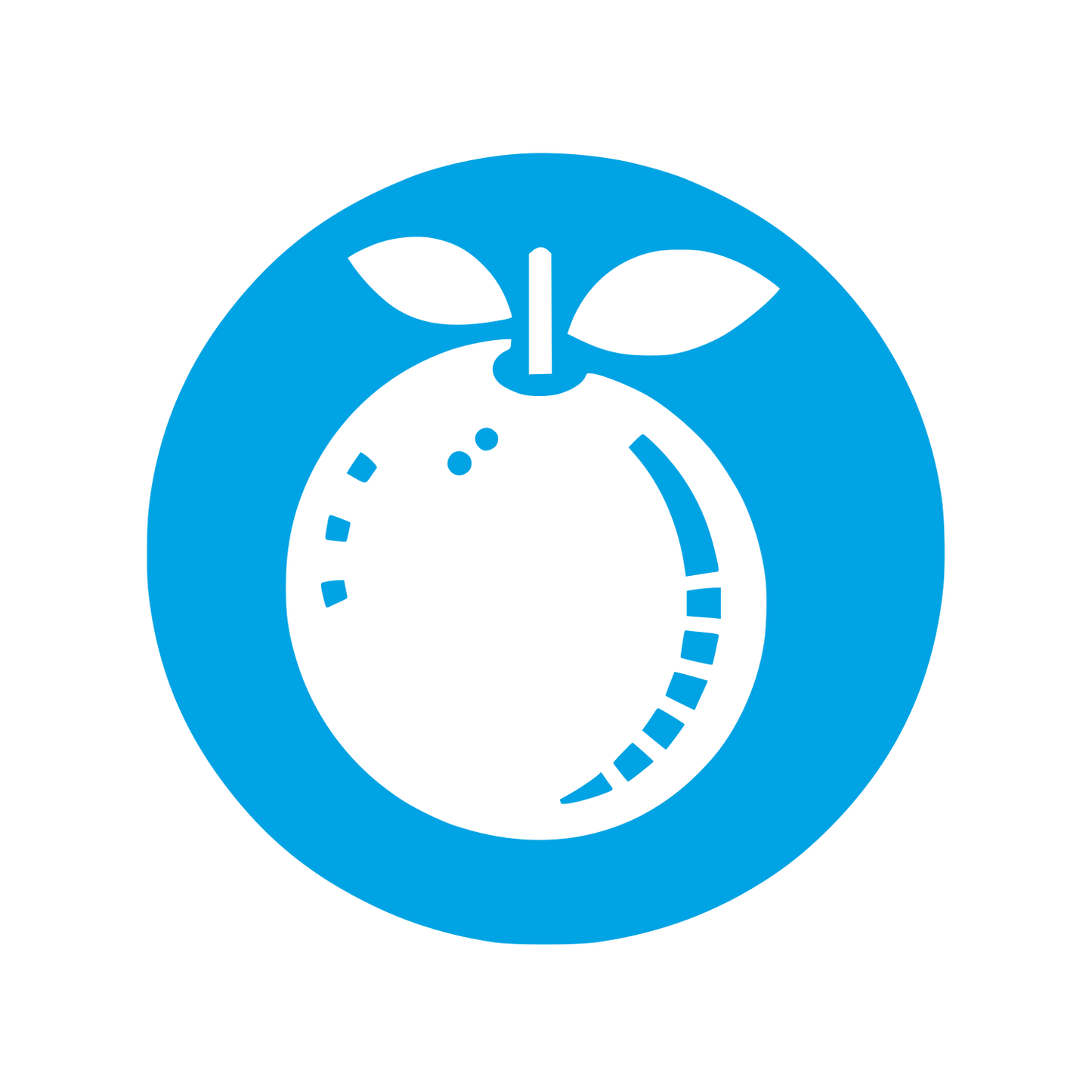 Fruit Logo Design #00a3e4
