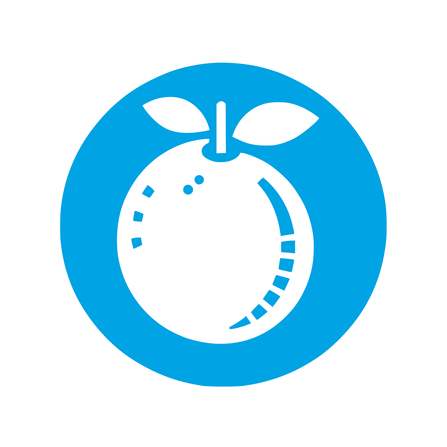Fruit Logo Design #00a3e4