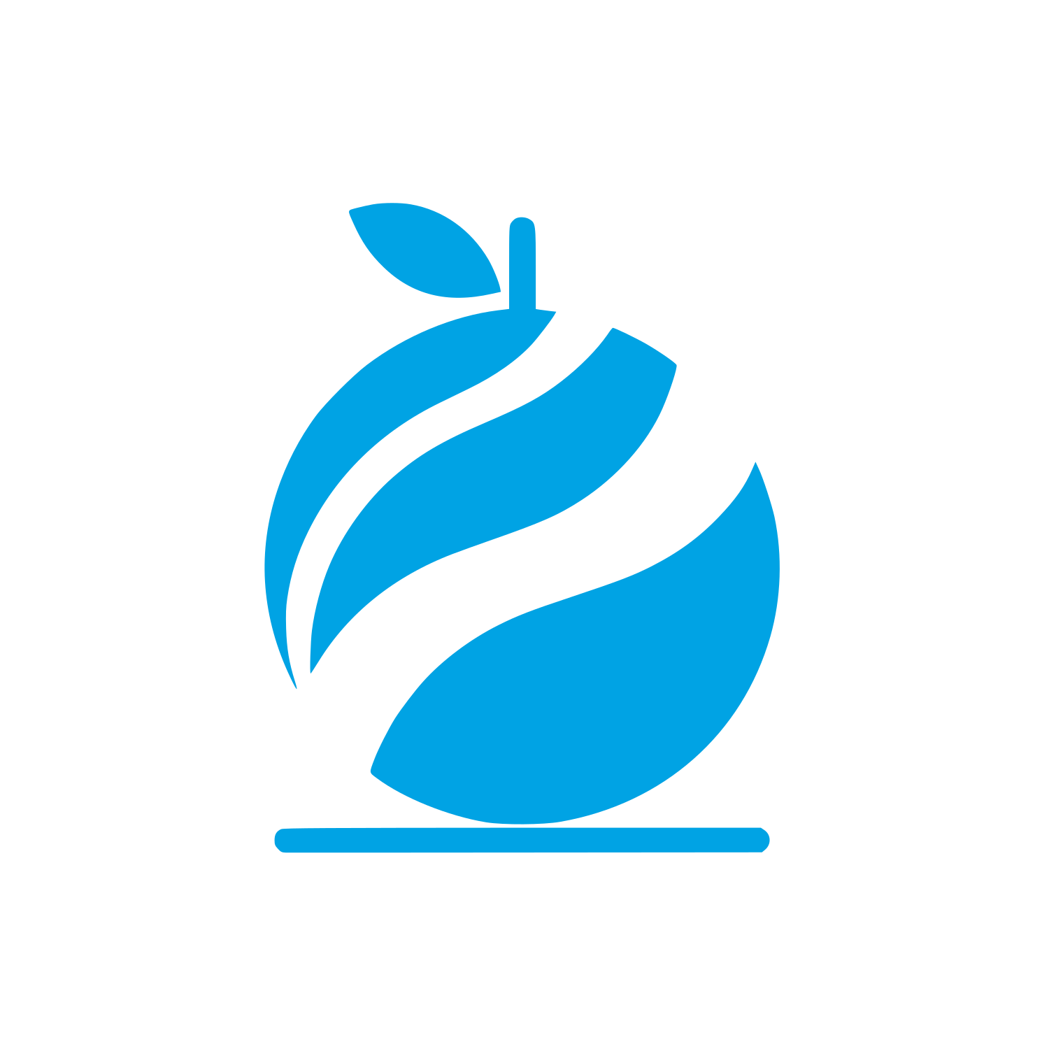 Fruit Logo Design #00a3e4