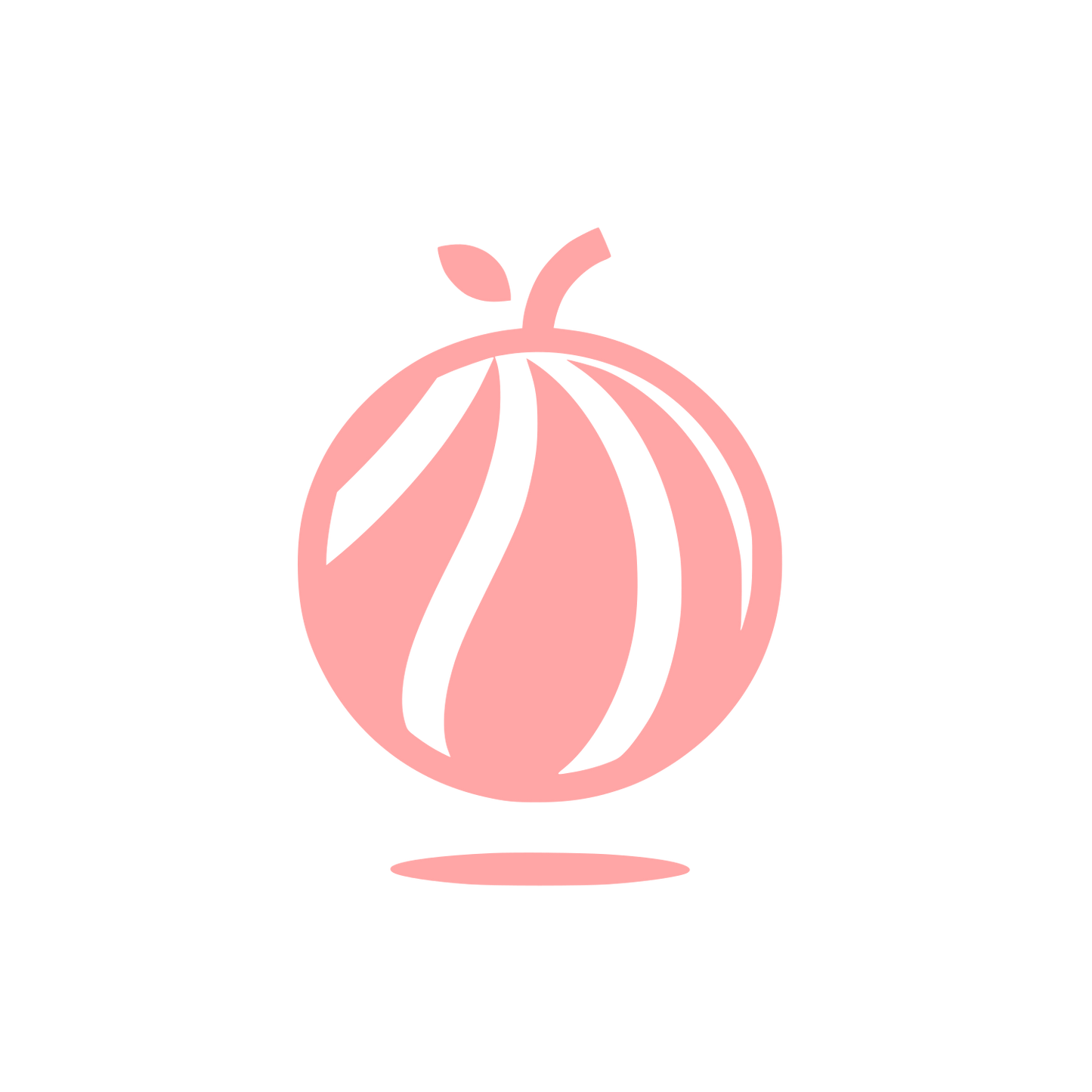 Apple Leaf Monoline Icon #ffa6a6