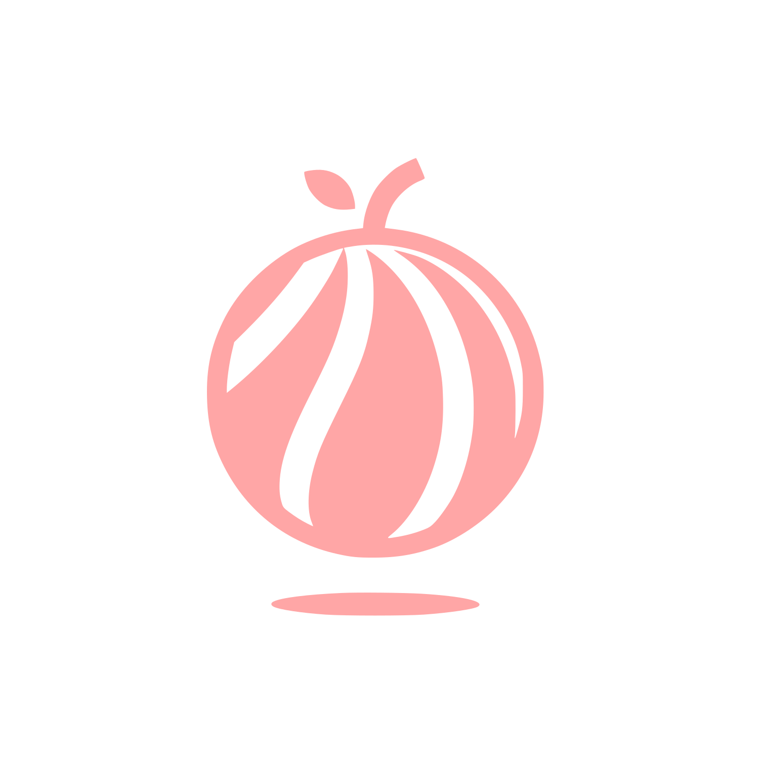 Apple Leaf Monoline Icon #ffa6a6
